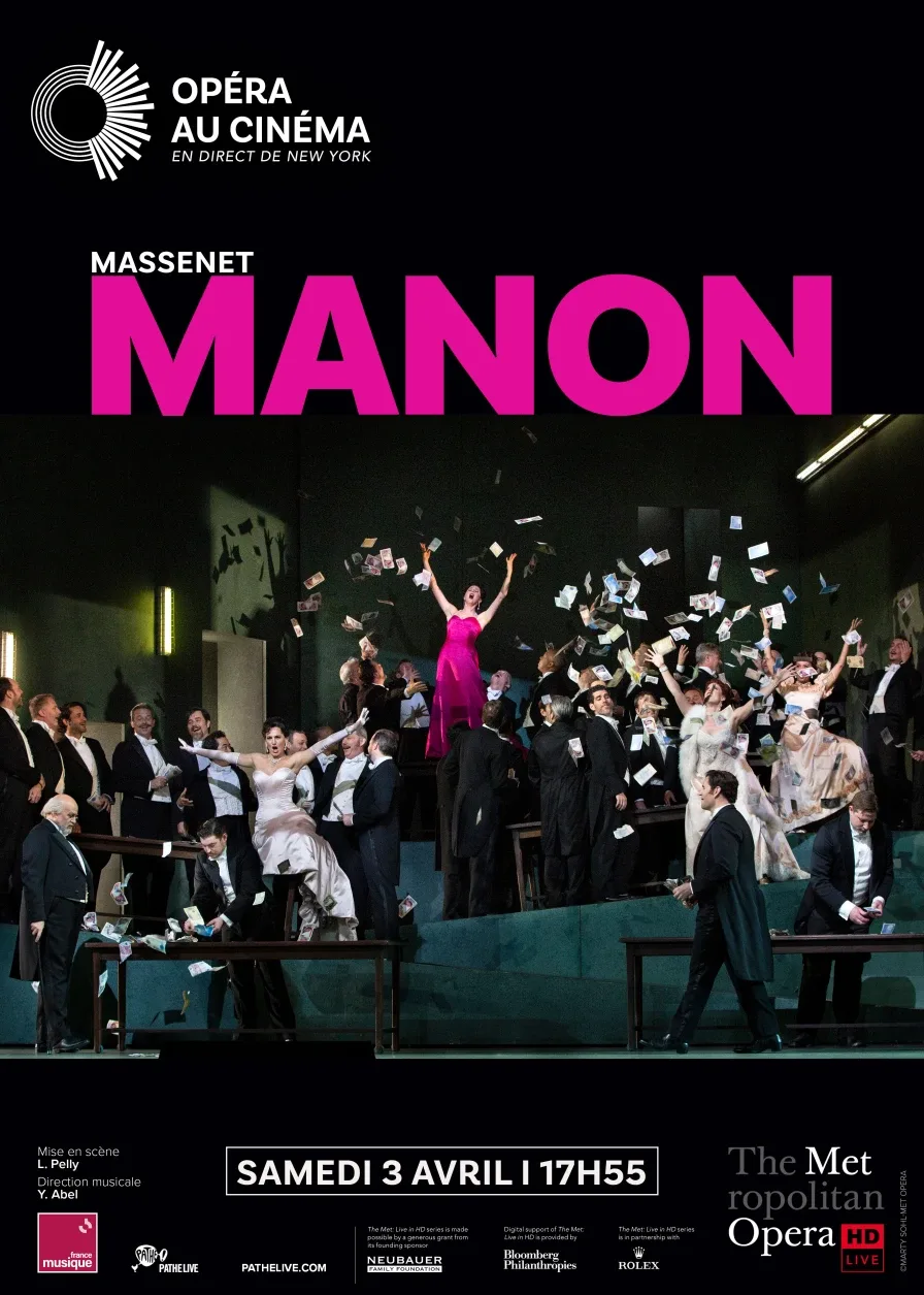 Affiche de Manon au Metropolitan Opera